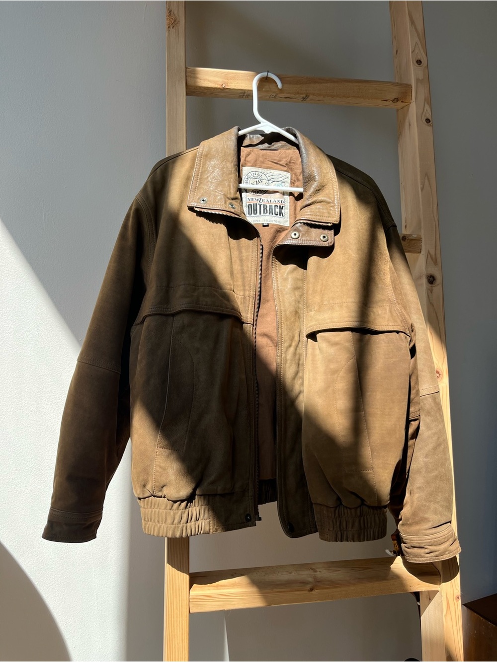 Men's Brown Suede Bomber Jacket